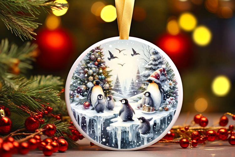Round Christmass Ornament Sublimation|Clipart