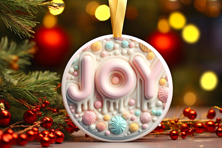 Round Christmass Ornament Sublimation|Clipart example image 1