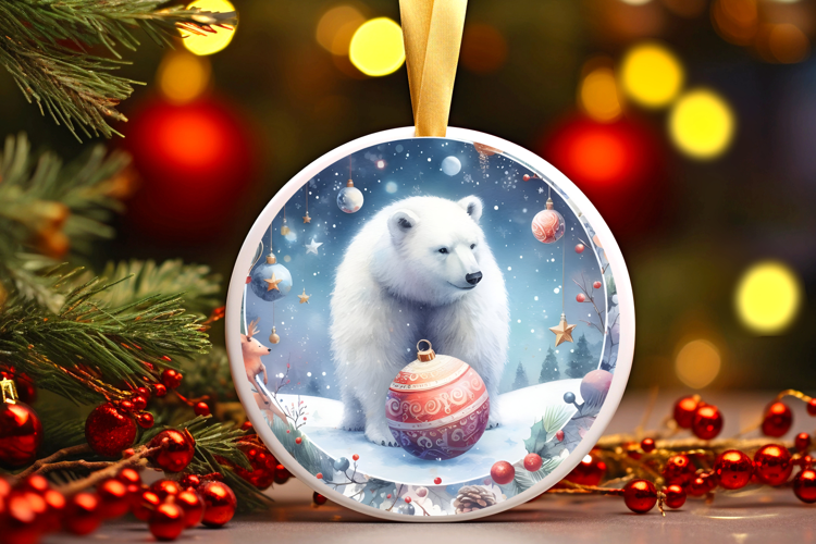 Round Christmass Ornament Sublimation|Clipart