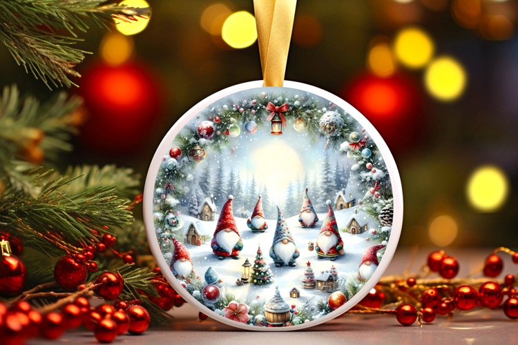 Round Christmass Ornament Sublimation|Clipart