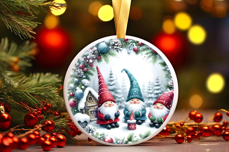 Round Christmass Ornament Sublimation|Clipart