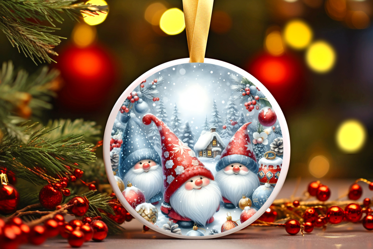 Round Christmass Ornament Sublimation|Clipart