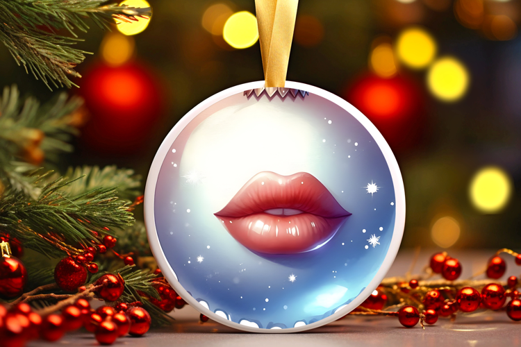 Round Christmass Ornament Sublimation|Clipart