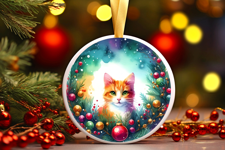 Round Christmass Ornament Sublimation|Clipart