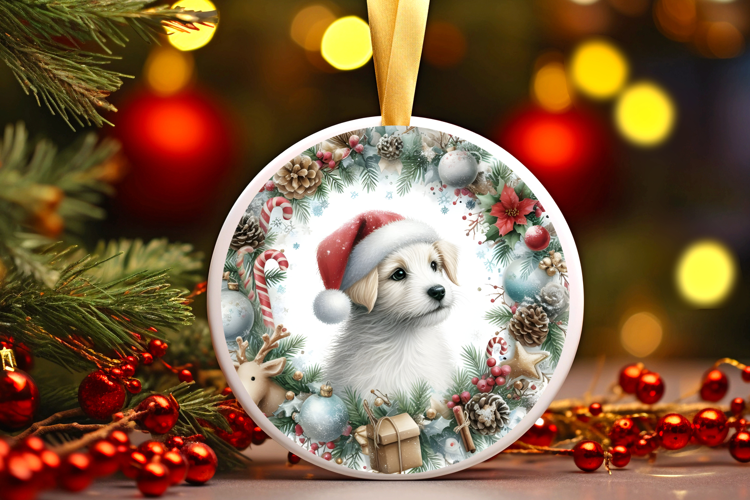 Round Christmass Ornament Sublimation|Clipart