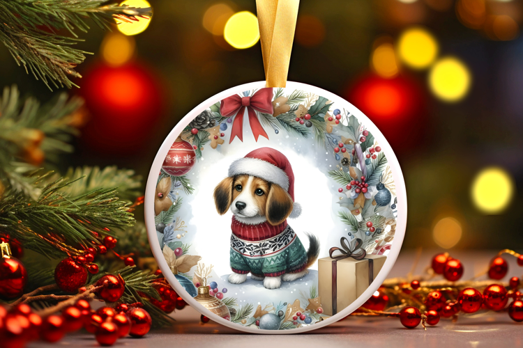 Round Christmass Ornament Sublimation|Clipart