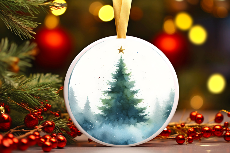 Round Christmass Ornament Sublimation|Clipart