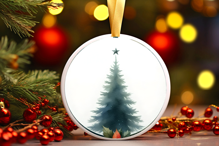 Round Christmass Ornament Sublimation|Clipart