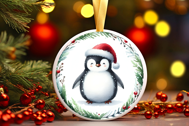 Round Christmass Ornament Sublimation|Clipart