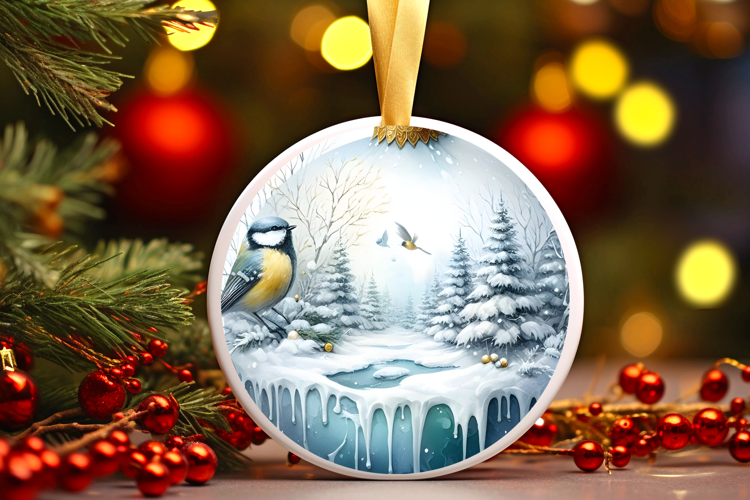 Round Christmass Ornament Sublimation|Clipart