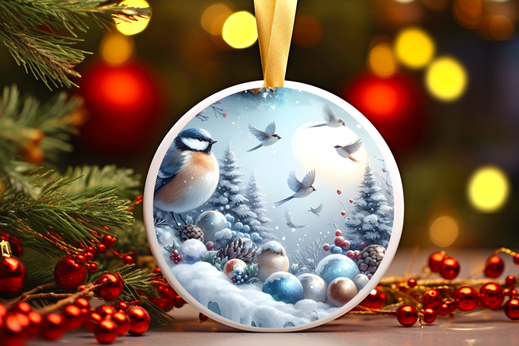 Round Christmass Ornament Sublimation|Clipart