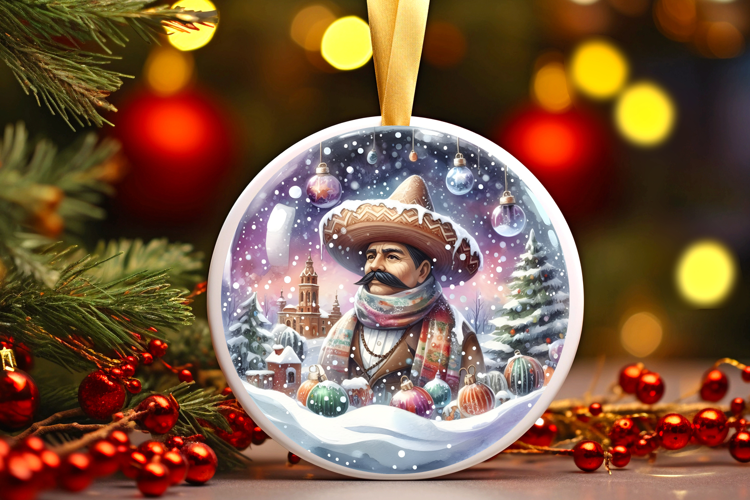 Round Christmass Ornament Sublimation|Clipart