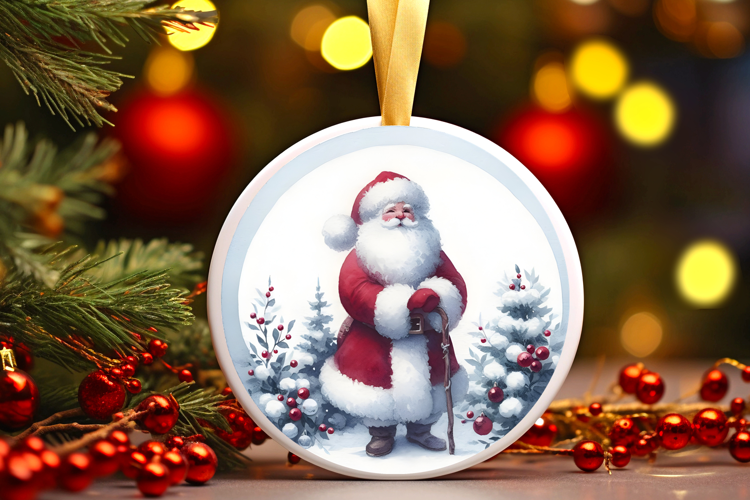 Round Christmass Ornament Sublimation|Clipart