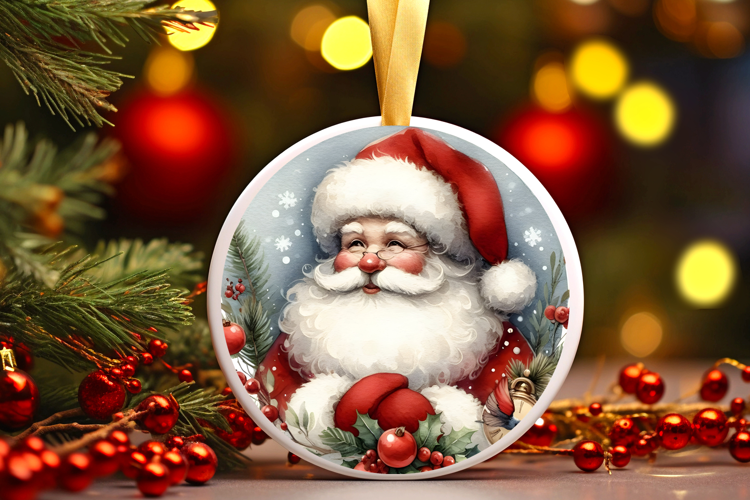 Round Christmass Ornament Sublimation|Clipart