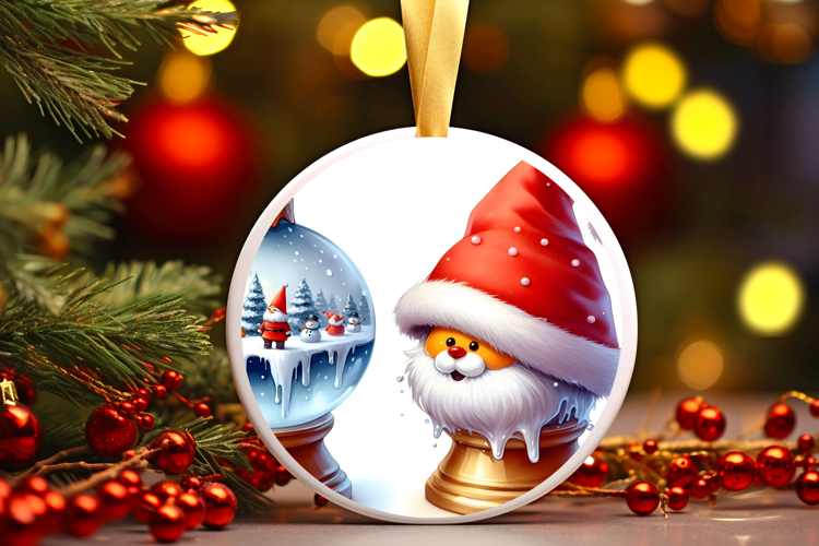 Round Christmass Ornament Sublimation|Clipart