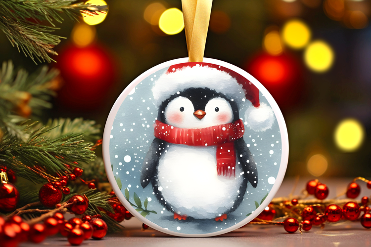 Round Christmass Ornament Sublimation|Clipart