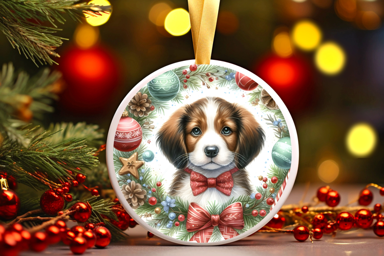 Round Christmass Ornament Sublimation|Clipart