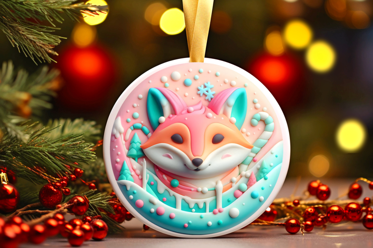Round Christmass Ornament Sublimation|Clipart