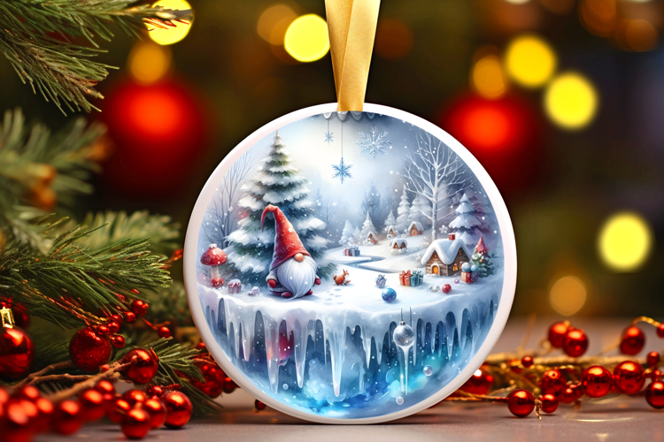Round Christmass Ornament Sublimation|Clipart