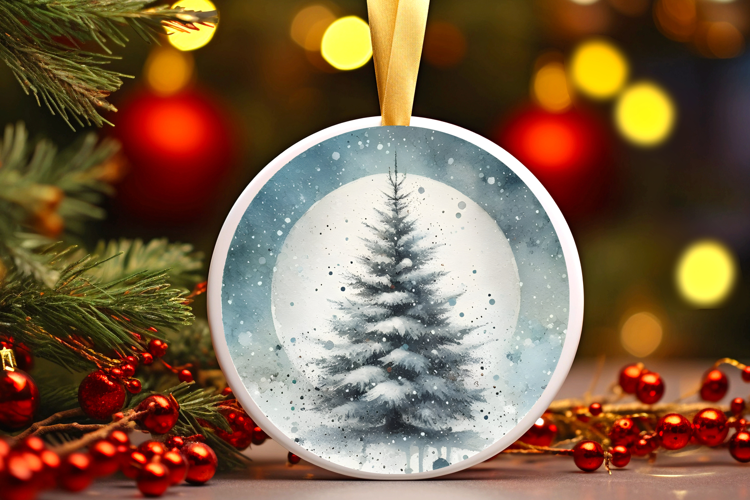 Round Christmass Ornament Sublimation|Clipart