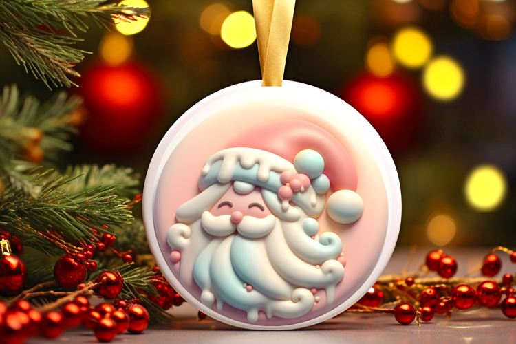 Round Christmass Ornament Sublimation|Clipart