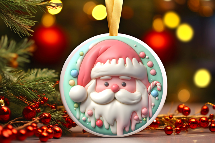 Round Christmass Ornament Sublimation|Clipart