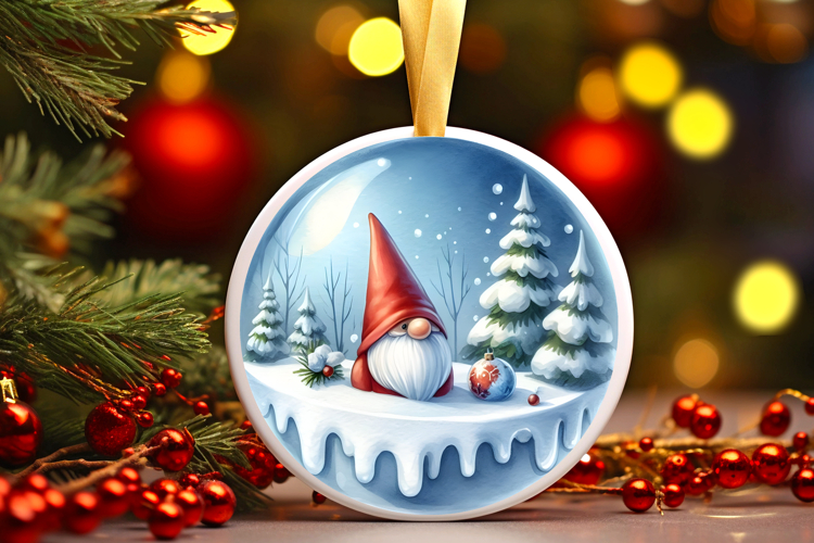 Round Christmass Ornament Sublimation|Clipart