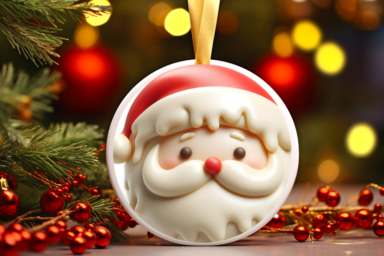 Round Christmass Ornament Sublimation|Clipart
