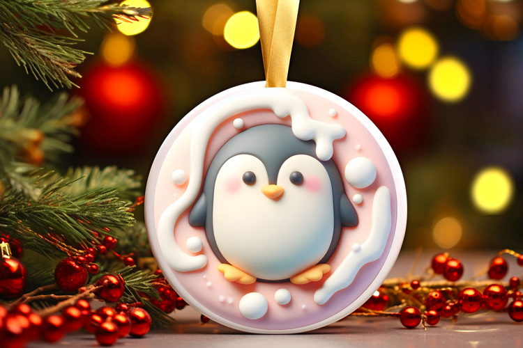 Round Christmass Ornament Sublimation|Clipart