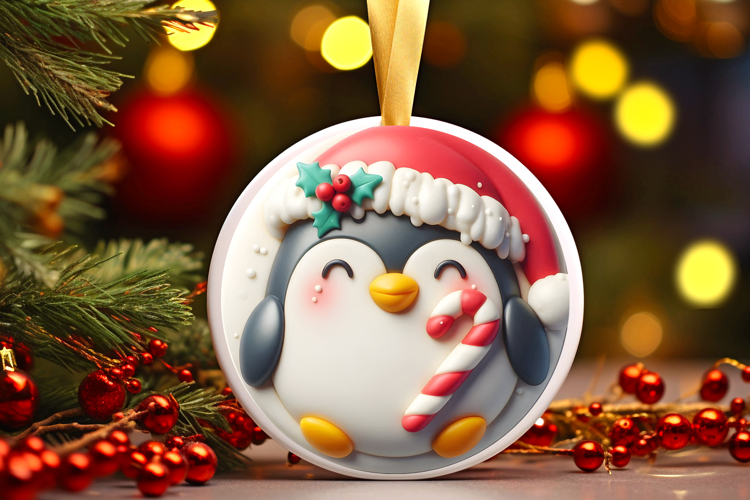 Round Christmass Ornament Sublimation|Clipart