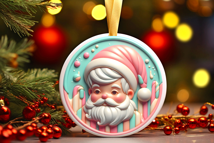 Round Christmass Ornament Sublimation|Clipart