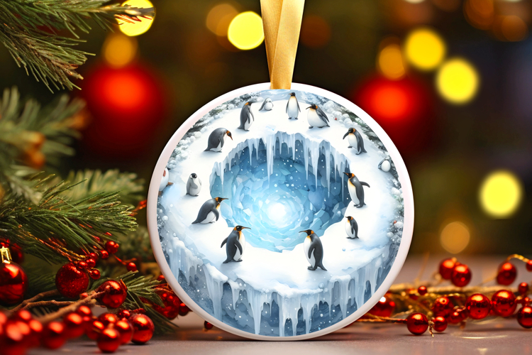 Round Christmass Ornament Sublimation|Clipart