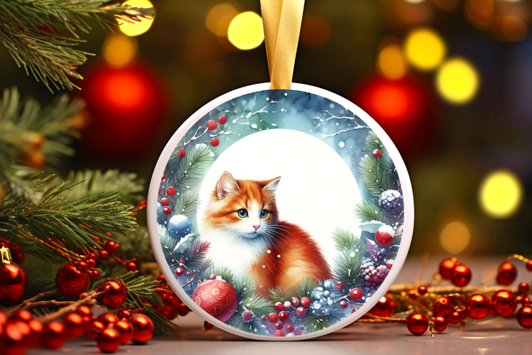 Round Christmass Ornament Sublimation|Clipart