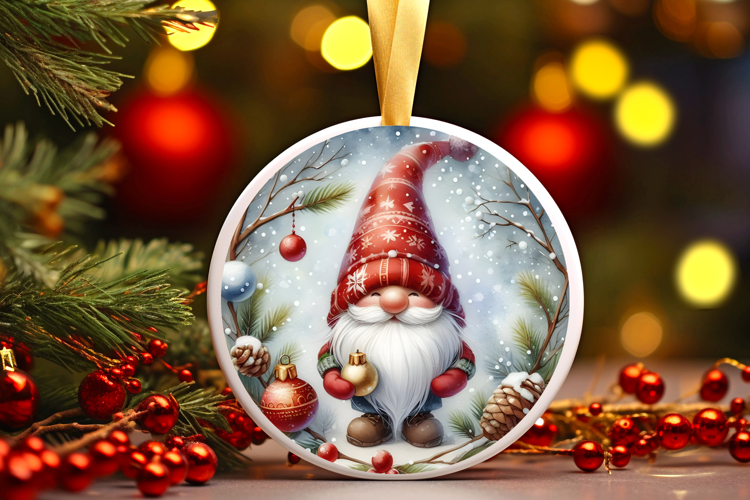 Round Christmass Ornament Sublimation|Clipart