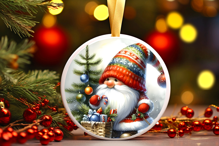 Round Christmass Ornament Sublimation|Clipart