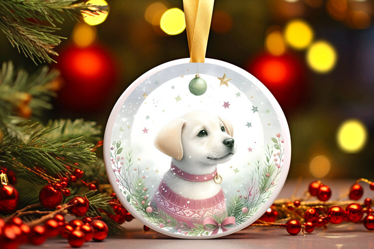 Round Christmass Ornament Sublimation|Clipart example image 1