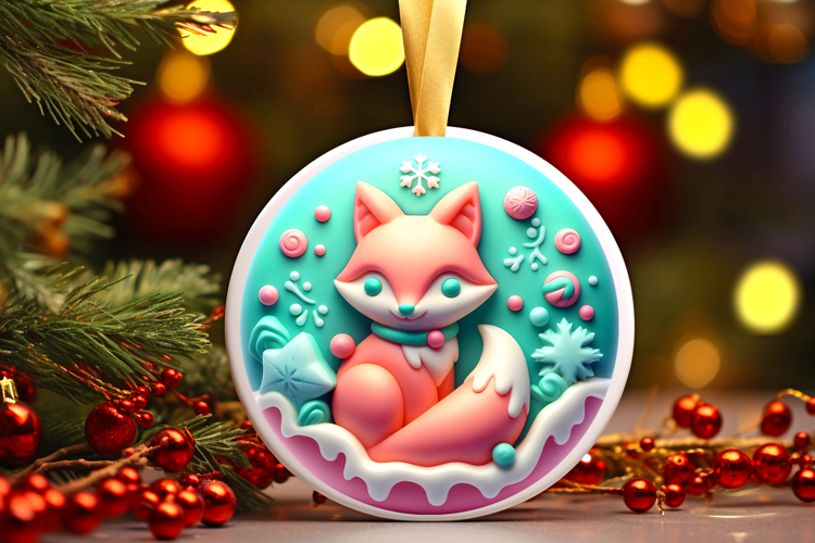 Round Christmass Ornament Sublimation|Clipart