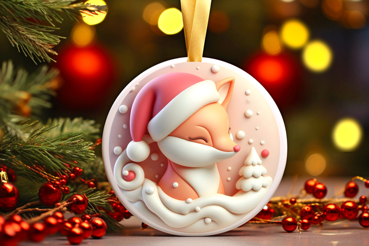 Round Christmass Ornament Sublimation|Clipart