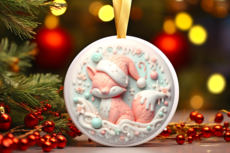 Round Christmass Ornament Sublimation|Clipart
