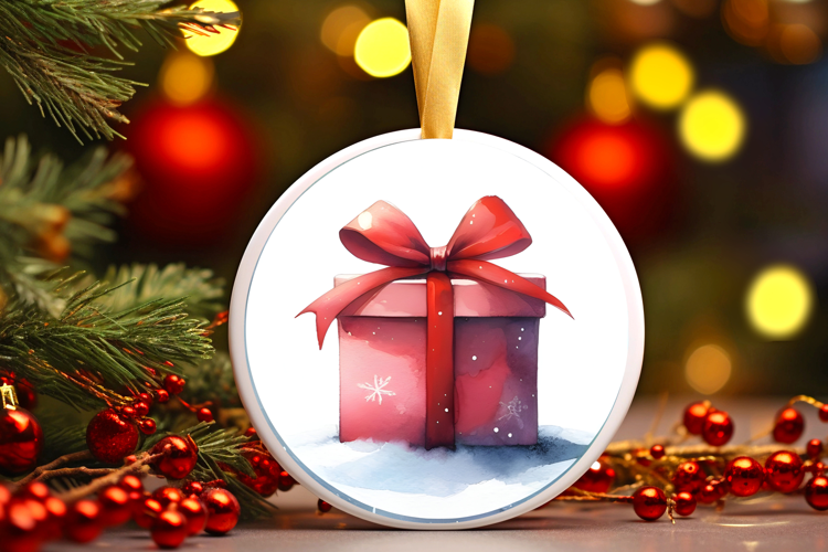 Round Christmass Ornament Sublimation|Clipart