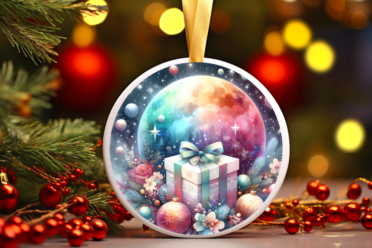 Round Christmass Ornament Sublimation|Clipart