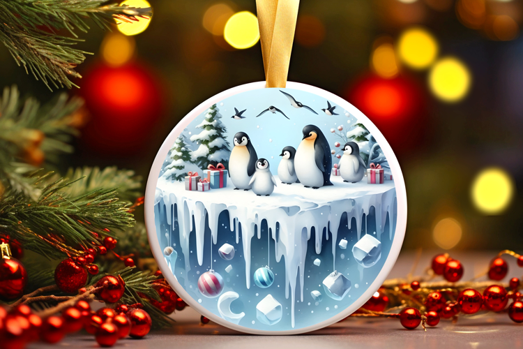 Round Christmass Ornament Sublimation|Clipart