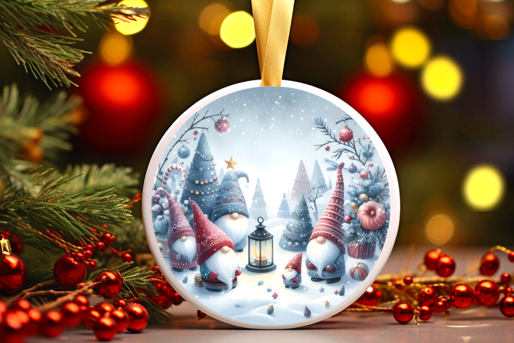 Round Christmass Ornament Sublimation|Clipart