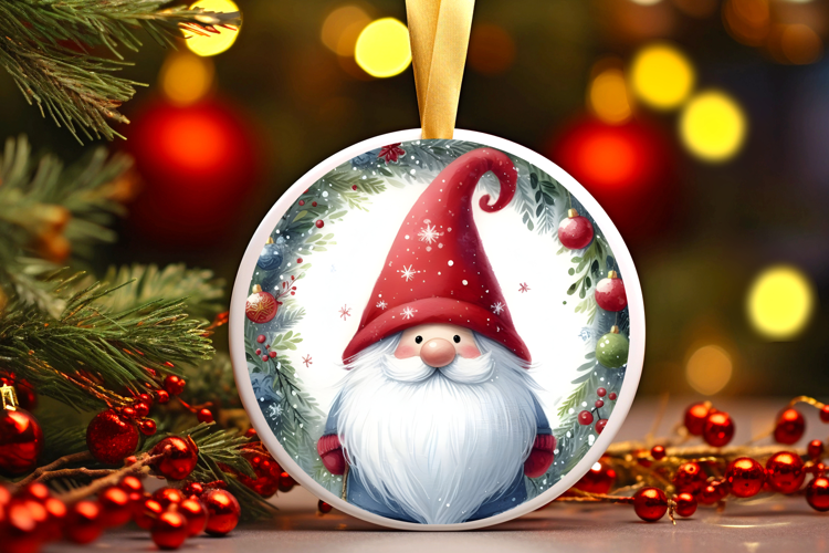 Round Christmass Ornament Sublimation|Clipart