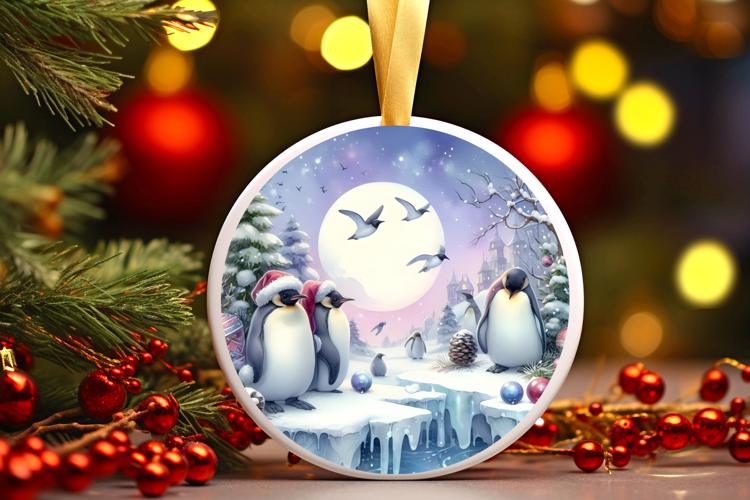 Round Christmass Ornament Sublimation|Clipart