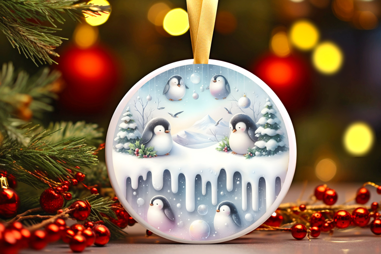Round Christmass Ornament Sublimation|Clipart