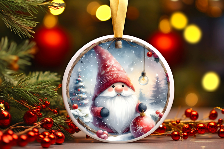 Round Christmass Ornament Sublimation|Clipart