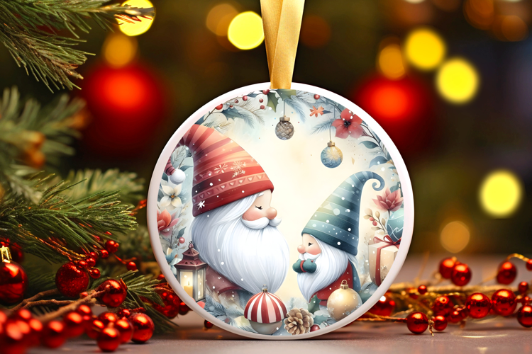 Round Christmass Ornament Sublimation|Clipart