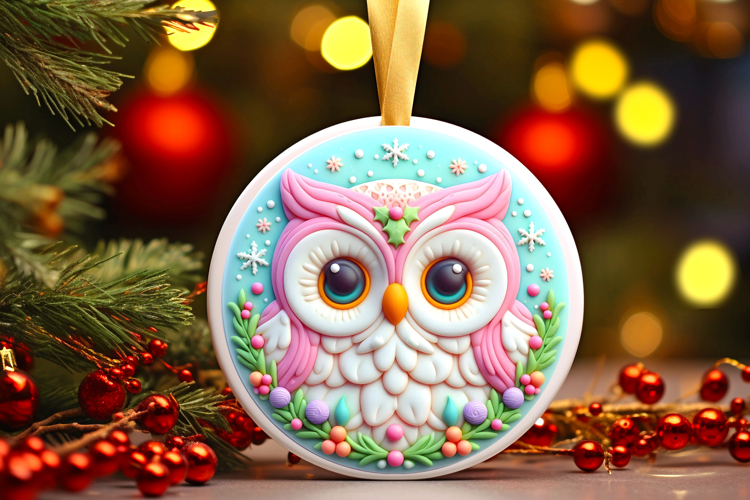 Round Christmass Ornament Sublimation|Clipart