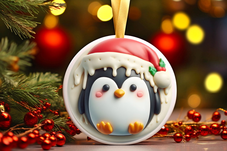 Round Christmass Ornament Sublimation|Clipart